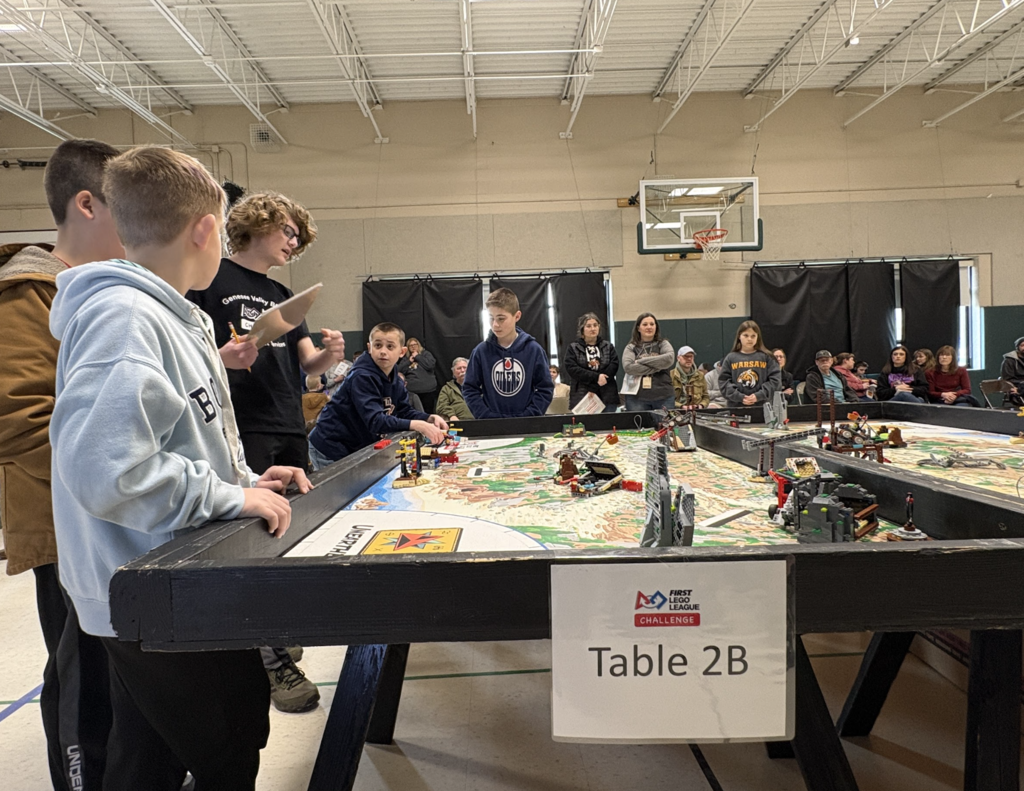 Scenes from the First Lego League competition last month.