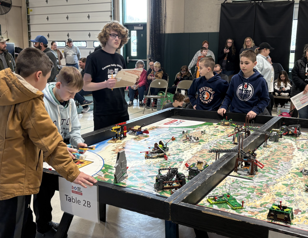Scenes from the First Lego League competition last month.