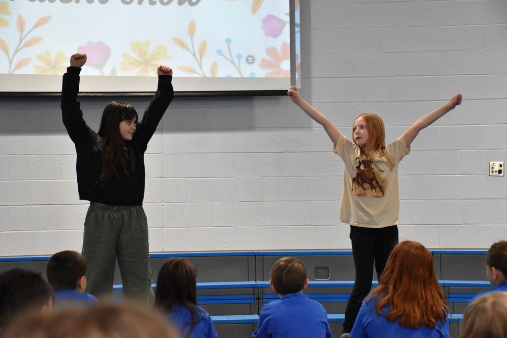 Scenes from our elementary school’s annual talent show last week. 