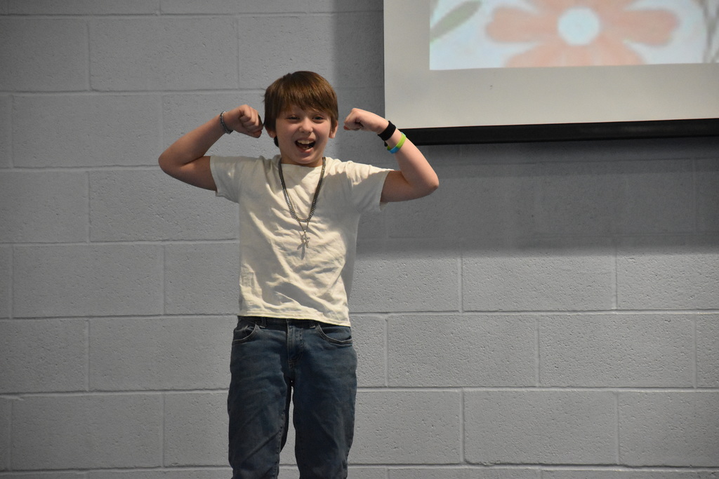 Scenes from our elementary school’s annual talent show last week. 