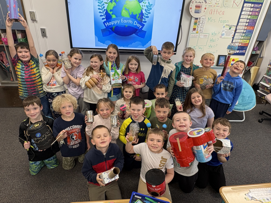 Scenes from Dylah Fagan’s first grade class’s Earth Day celebration April 22. 