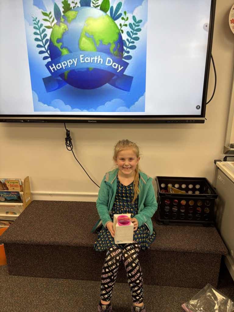 Scenes from Dylah Fagan’s first grade class’s Earth Day celebration April 22. 