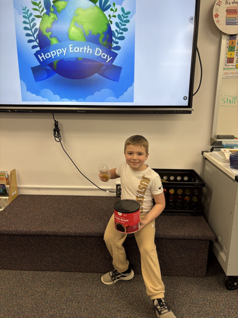 Scenes from Dylah Fagan’s first grade class’s Earth Day celebration April 22. 