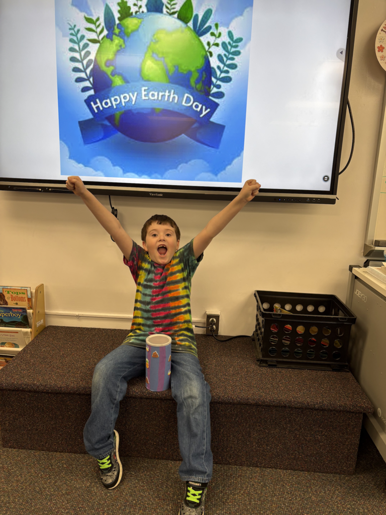 Scenes from Dylah Fagan’s first grade class’s Earth Day celebration April 22. 