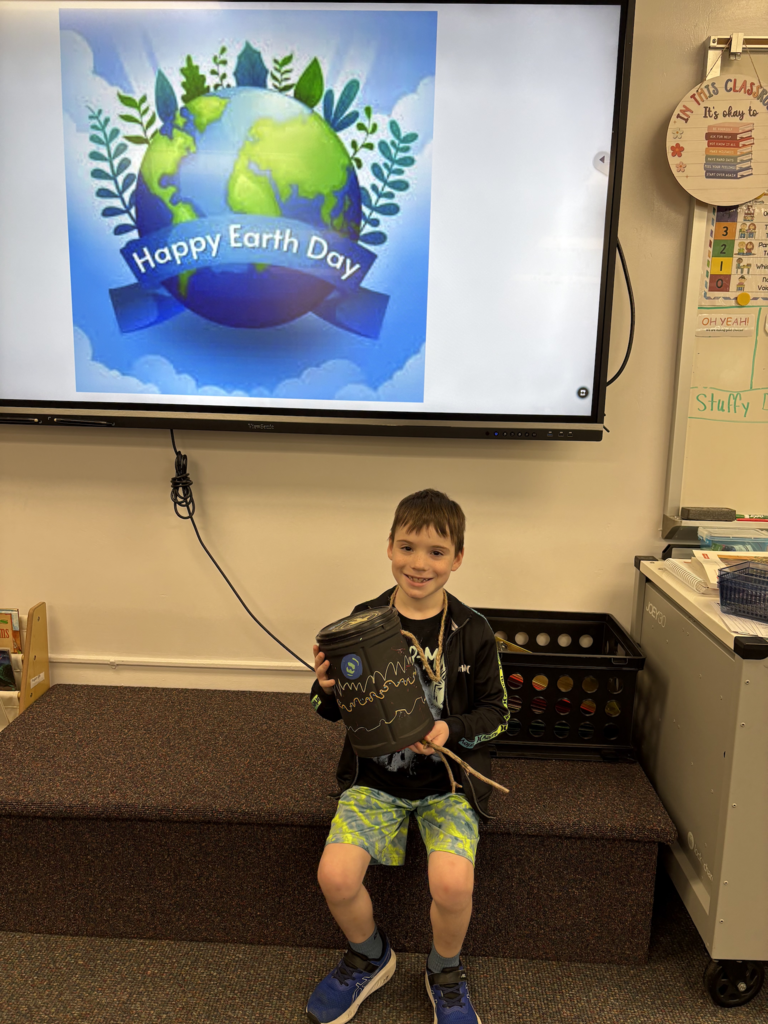 Scenes from Dylah Fagan’s first grade class’s Earth Day celebration April 22. 