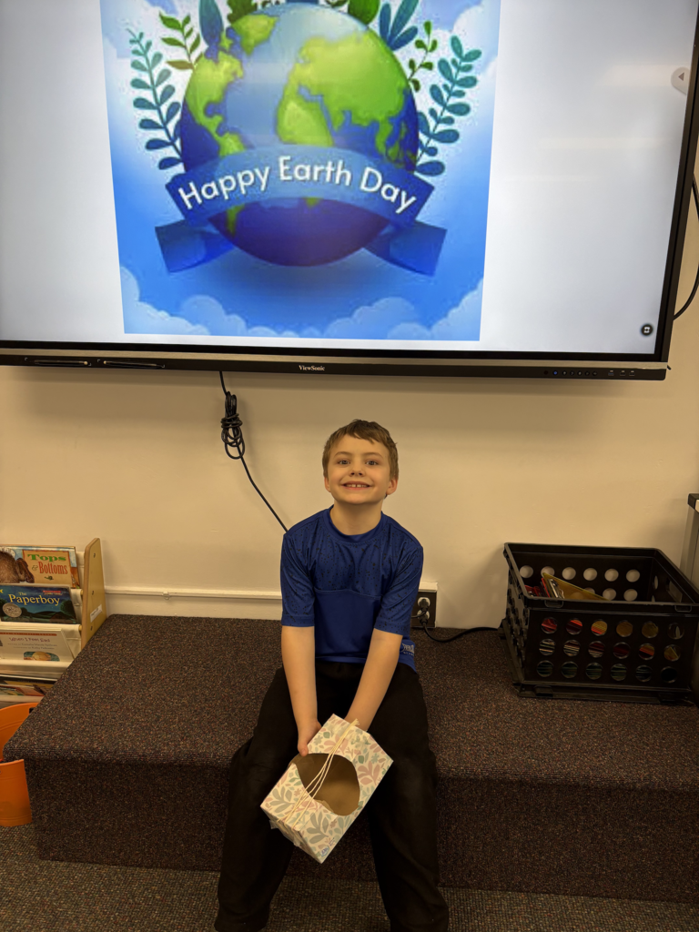 Scenes from Dylah Fagan’s first grade class’s Earth Day celebration April 22. 
