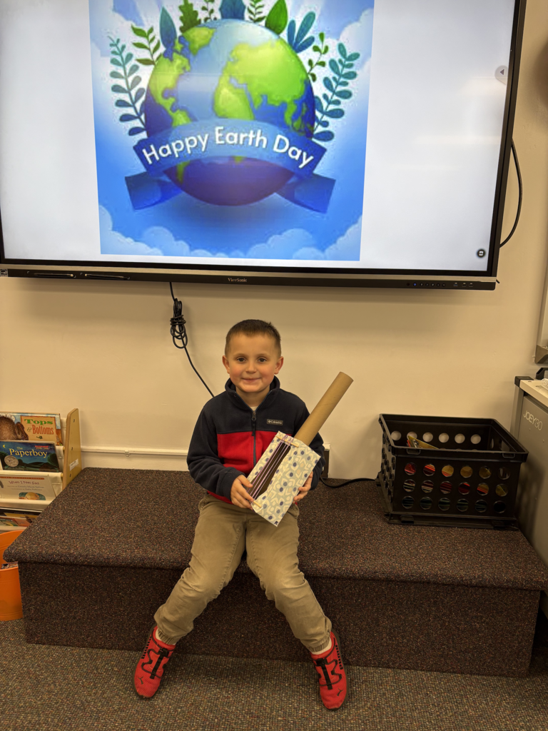 Scenes from Dylah Fagan’s first grade class’s Earth Day celebration April 22. 