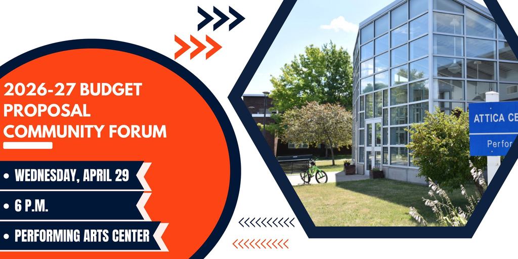 Budget proposal community forum graphic. 