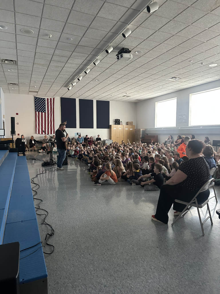 Scenes from Jared Campbell’s visit to Attica Elementary last month.