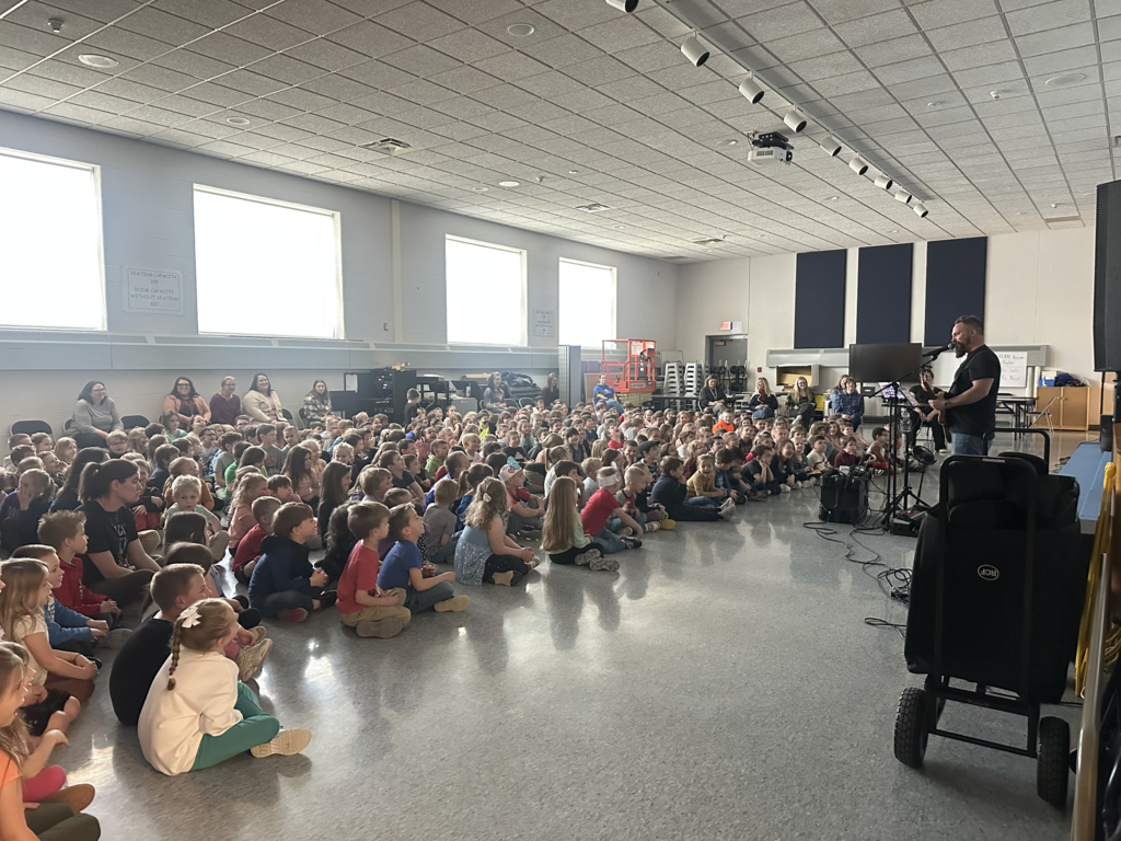 Scenes from Jared Campbell’s visit to Attica Elementary last month.