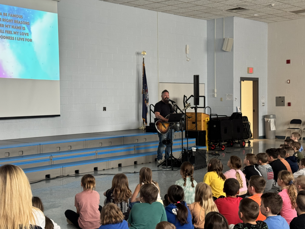 Scenes from Jared Campbell’s visit to Attica Elementary last month.
