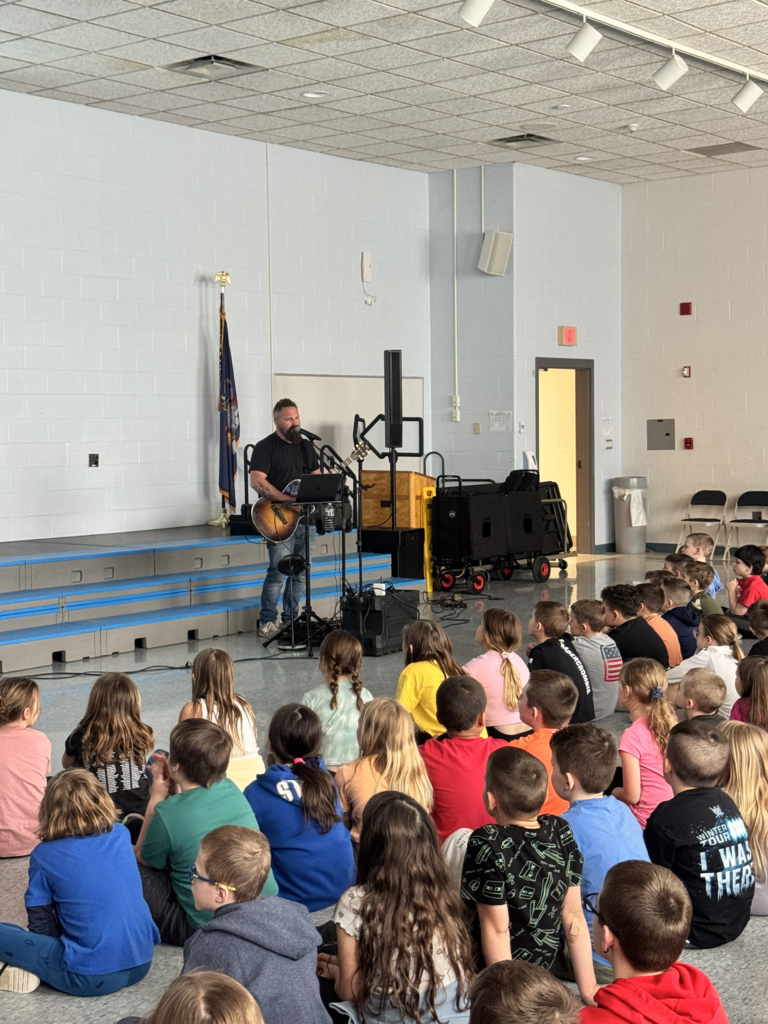 Scenes from Jared Campbell’s visit to Attica Elementary last month.
