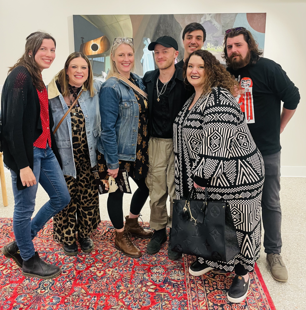 Pictured in the group photo from left are Whitney Kehl-Chamberlain (Attica Class of 2013), Attica Elementary School Art Teacher Sara Lewinski, Attica High School Art Teacher Laura Steves, Eugene Sims, Anthony Siracuse (Class of 2013), Attica Middle School Art Teacher Mrs. Tressa Smith and Matt Kantor (Class of 2013). 
