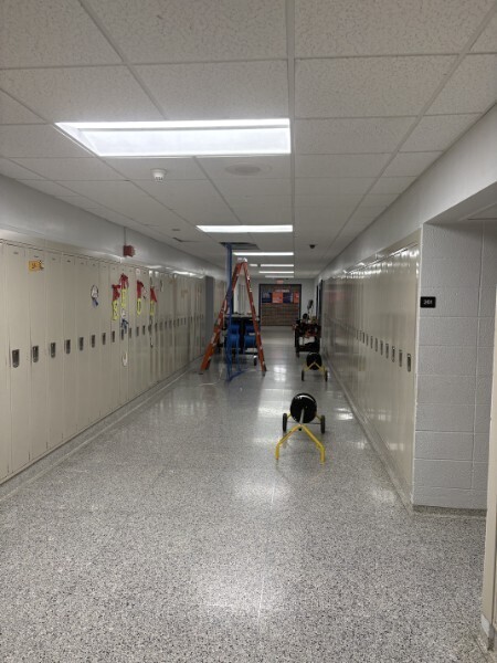 Capital project progress at Attica Elementary School as of May 7, 2026.