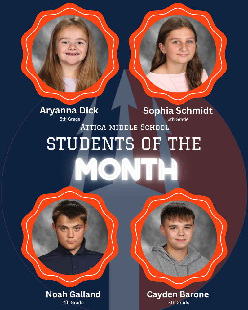 Student of the Month graphic.
