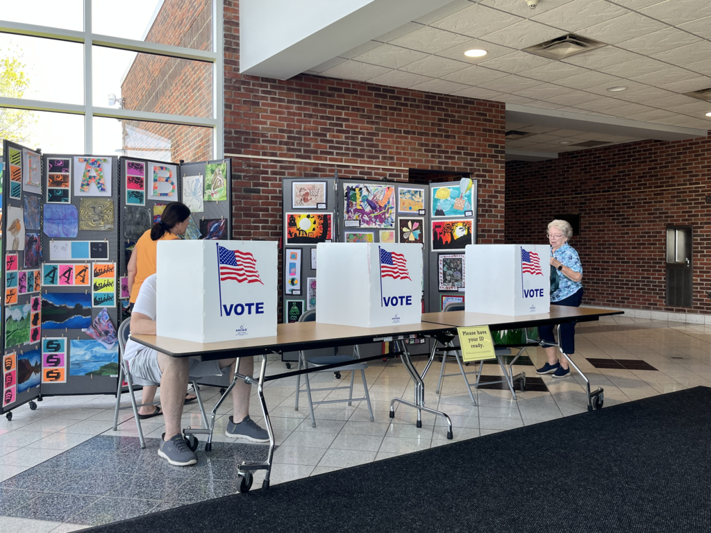 Scenes from our polling location inside our Performing Arts Center Lobby.