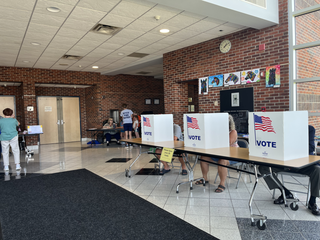 Scenes from our polling location inside our Performing Arts Center Lobby.