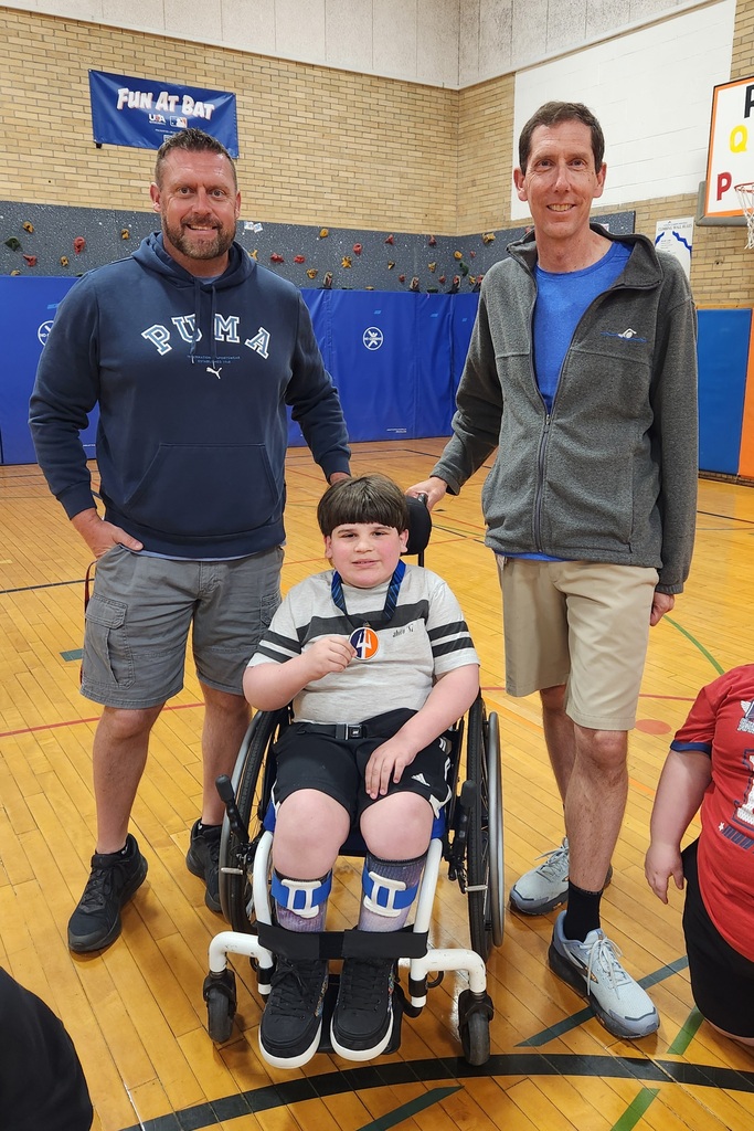 Scenes from Axel Shaffer’s 55-meter wheelchair race win Tuesday during our annual 4th grade track meet.