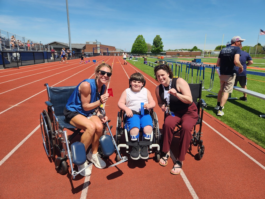 Scenes from Axel Shaffer’s 55-meter wheelchair race win Tuesday during our annual 4th grade track meet.
