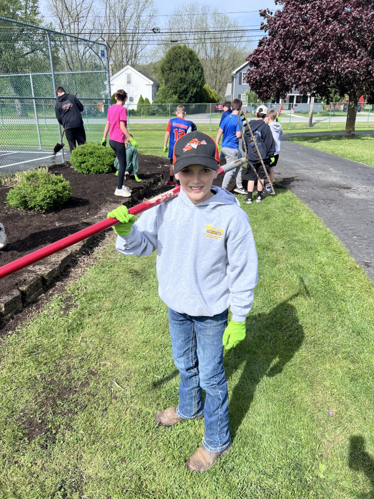 Scenes from our sixth graders’ clean up day at Attica’s Memorial Park last week. 