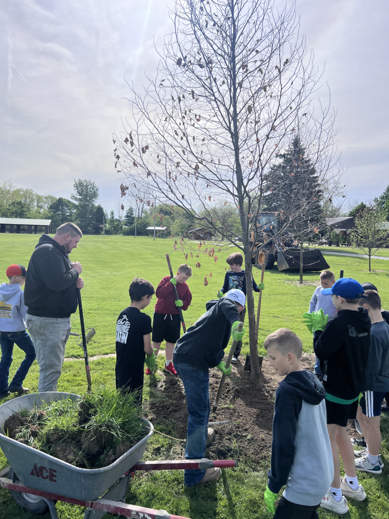Scenes from our sixth graders’ clean up day at Attica’s Memorial Park last week. 