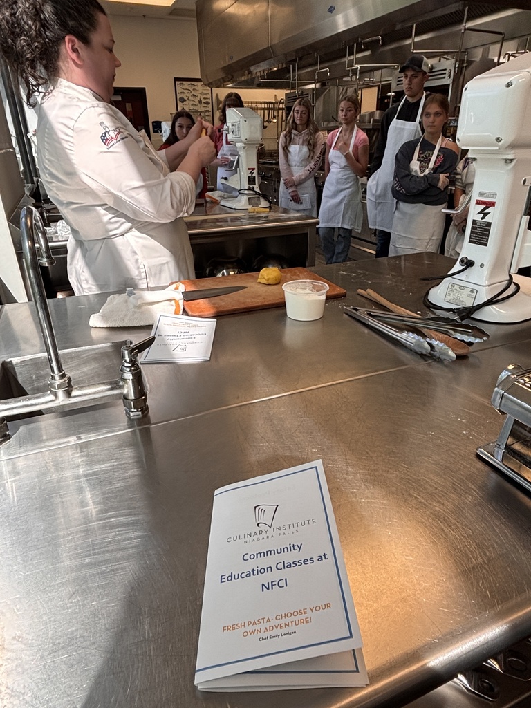 Scenes from Mrs. Becky Sphar’s foods on your own class’s field trip to the Niagara Falls Culinary Institute last week. 
