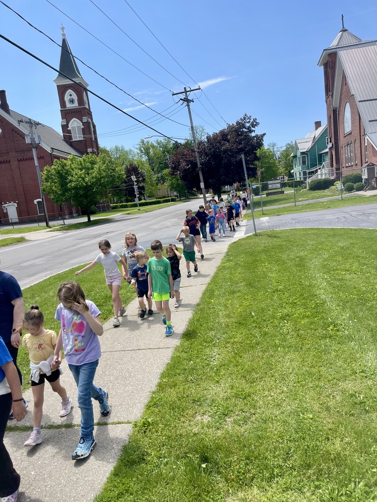 Scenes from Mrs. Katie Kennedy's fourth grade class’s and Mrs. Amanda Vilagy's kindergarten class’s walking field trip to Stevens Memorial Community Library Friday. 