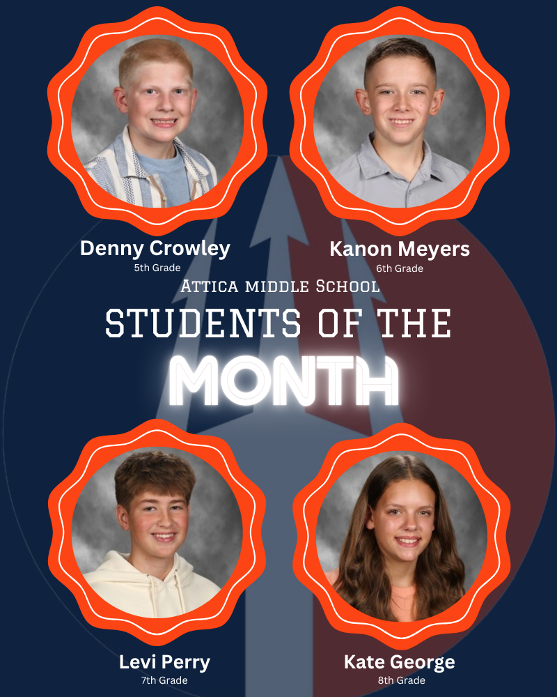 Student of the Month graphic.
