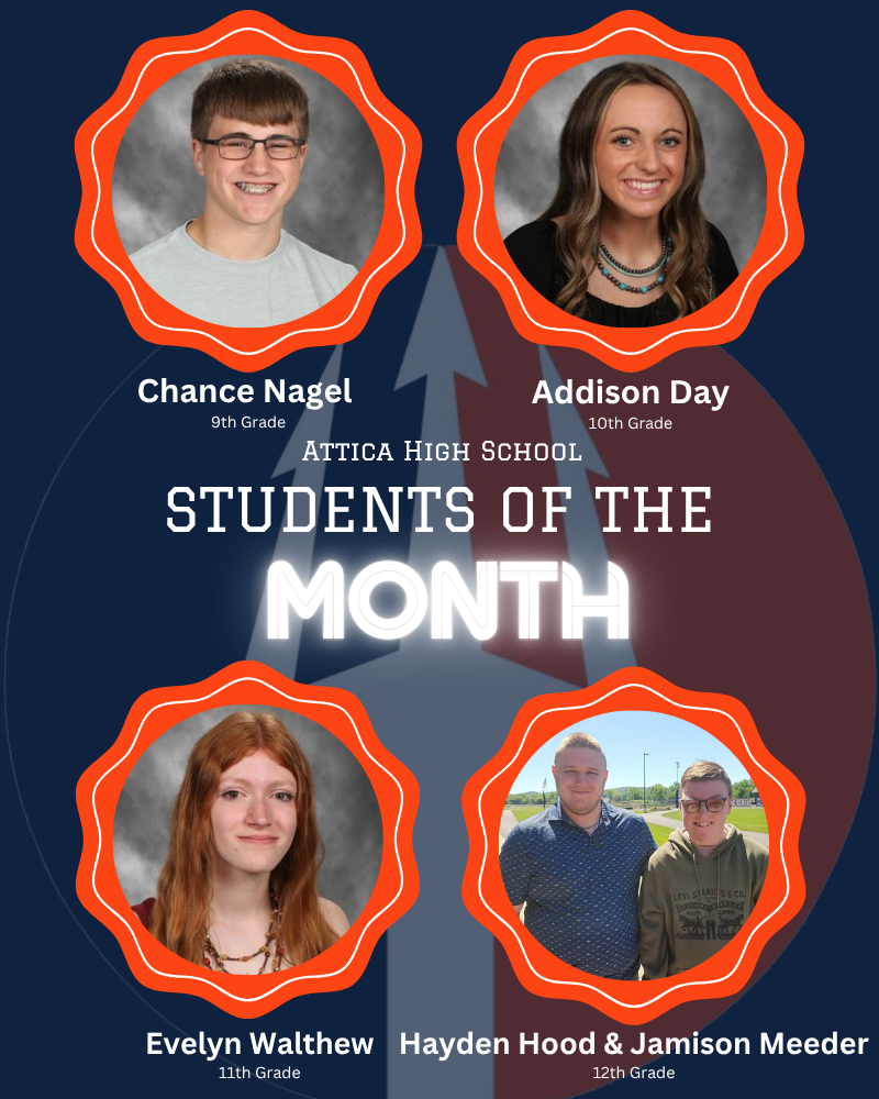 Student of the Month graphic.