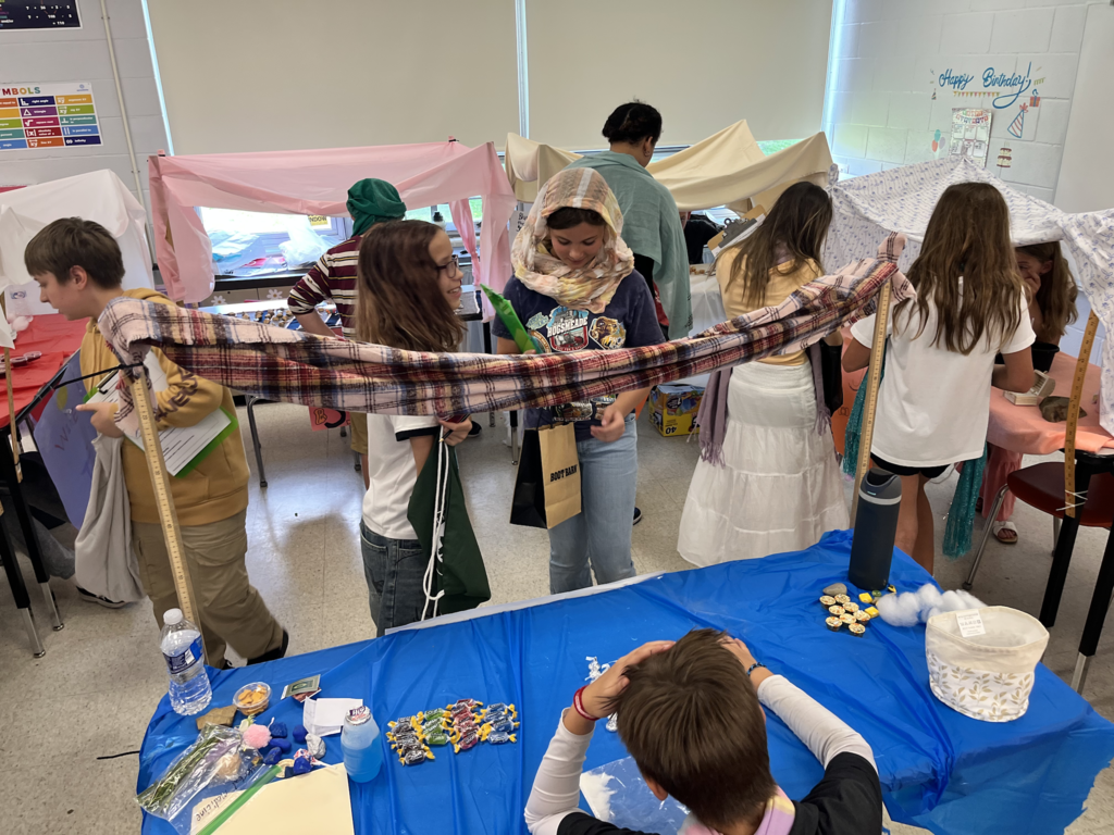Scenes from our 6th graders’ Silk Road activity last week. 