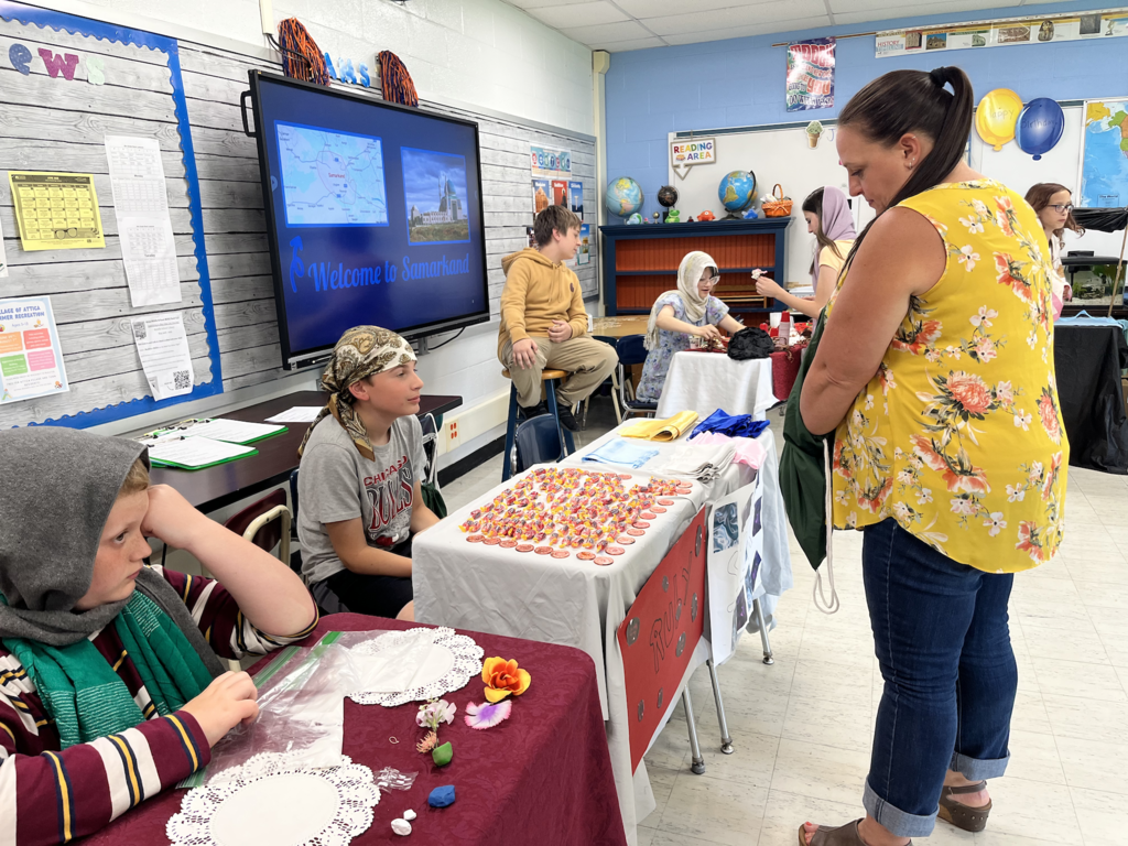 Scenes from our 6th graders’ Silk Road activity last week. 