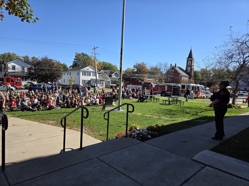 Firetrucks responding for our fire drill