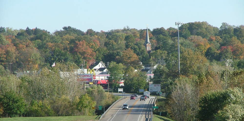 The town of Attica, Oct 2007 (public domain)