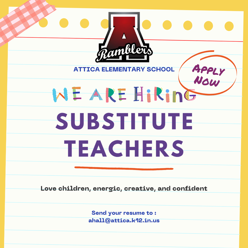 We are hiring Substitute Teachers