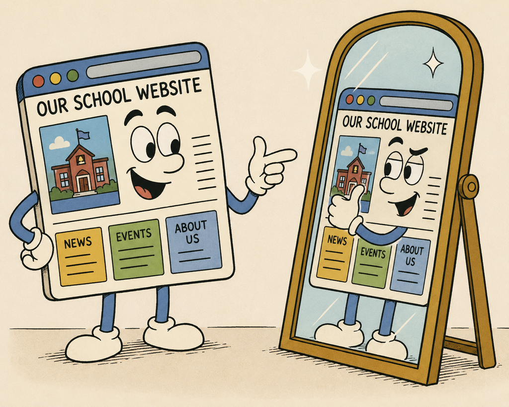 Our website is looking in the mirror with approval.