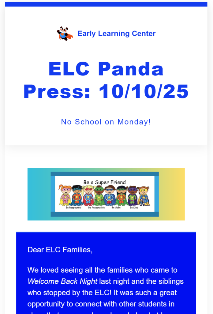 ELC Panda Press 10/10/25