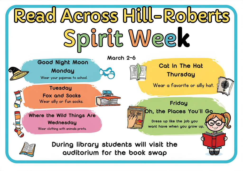Read Across Hill-Roberts Spirit Week