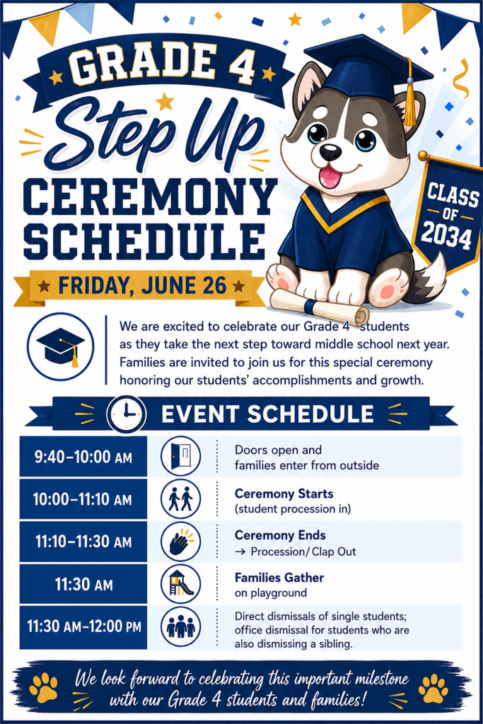 Step Up Ceremony Schedule