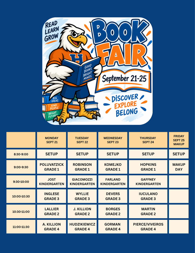 Book Fair Schedule