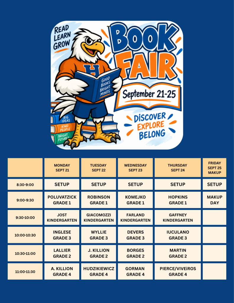 Book Fair: September 21-25, 2026