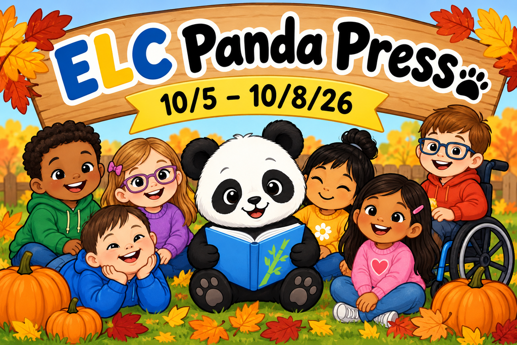 ELC Panda Press Banner for 10/8 Fall themed