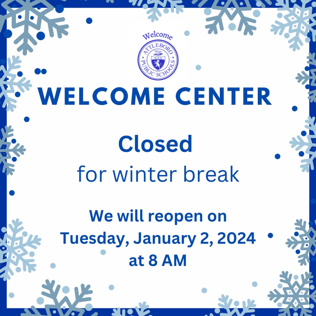 welcome center closed 12/22-1/2