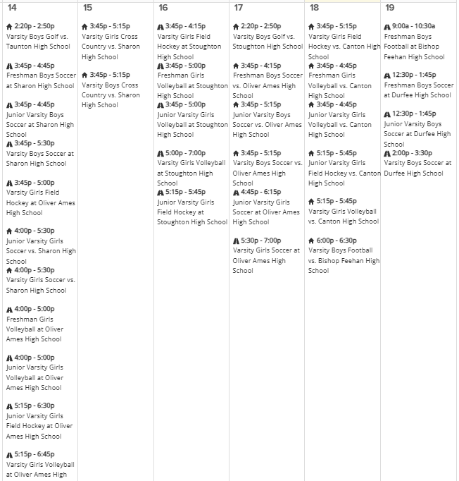 athletic events