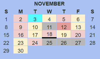 November Calendar