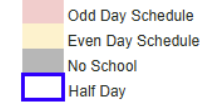 calendar legend