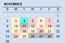 Nov calendar