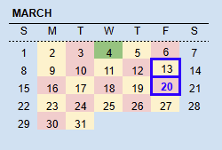 March Calendar