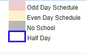 calendar legend