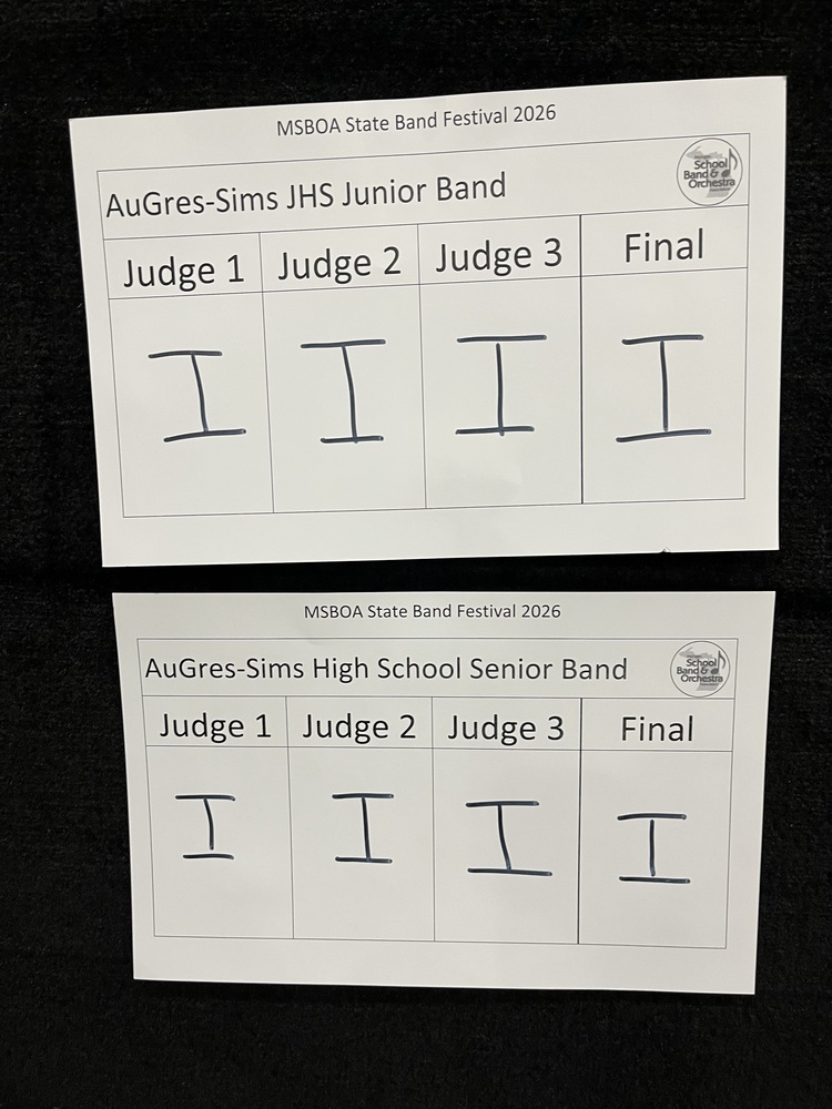band scores for state festival, straight 1's