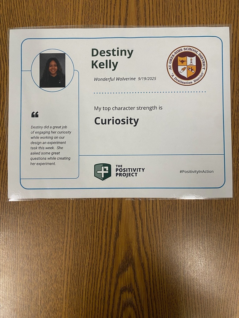 9th Grade: Destiny Kelly